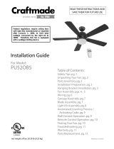 Craftmade PU52OB5 Installation guide