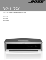 Bose 3·2·1® GSX DVD home entertainment system Owner's manual