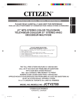 Citizen JCTV2700 User manual