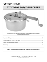 Back to Basics STOVE-TOP POPCORN POPPER User manual