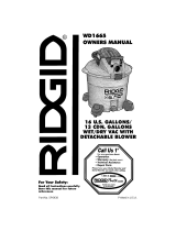 RIDGID WD1665 User manual