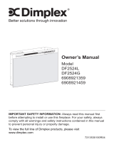 Dimplex DF2524G Owner's manual
