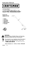 Craftsman WEEDWACKER C944.511110 User manual