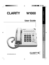 Clarity TELEPHONE W1000 User manual