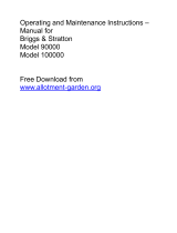 Briggs & Stratton 90000 Sprint 475 series User manual