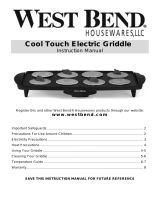 West Bend Cool Touch Electric Griddle User manual