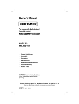 Craftsman PERMANENTLY LUBRICATED TANK MOUNTED AIR COMPRESSOR 919.167321 Owner's manual