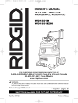 RIDGID WD1851EX0 Owner's manual