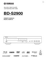 Yamaha BD-S2900 - Blu-Ray Disc Player User manual