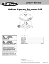 Uniflame Outdoor Charcoal Barbecue Grill NB1854WRT-C User manual