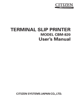 Citizen CBM-820 User manual