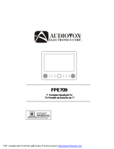 Audiovox FPE709 User manual
