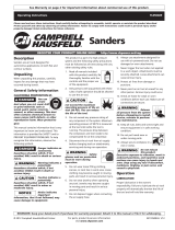 Cmpbell Hausfeld Sanders Operating instructions