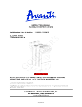 Avanti ELECRIC RANGE ER2401G User manual