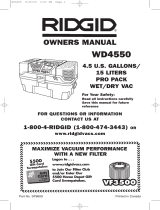 RIDGID WD4550 User manual