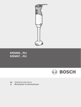 Bosch MSM66 User manual