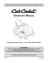 Cub Cadet SLTX1054 User manual