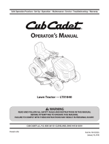 Cub Cadet LT1040 User manual