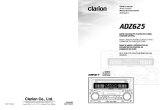 Clarion ADZ625 User manual