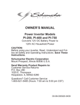 Schumacher PI-750 Owner's manual