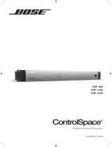 Bose Professional ControlSpace ESP-1240 Installation guide
