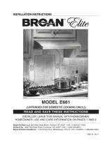 Broan E661 Installation guide