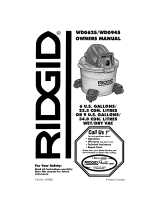 RIDGID WD0945 Owner's manual