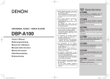 Denon DBP-A100 Owner's manual