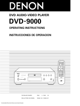 Denon DVD-9000 Operating instructions