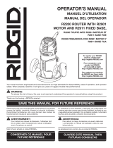 RIDGID R2901 Installation guide