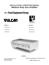 Vulcan-Hart WCRG48-M Operating instructions