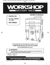 WORKSHOP Wet Dry Vacs WS1100CA Owner's manual