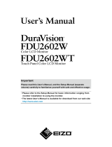 Eizo DuraVision FDU2602W User manual