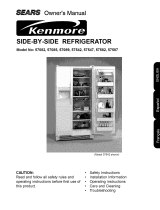Sears Kenmore 57587 Owner's manual