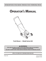 Yard Machines Series 020 User manual