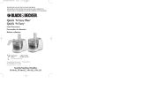 Black and Decker Appliances FP1445 User manual