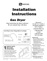 Maytag SDG2606AWW Installation guide