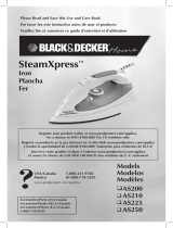 Black and Decker Appliances AS210. AS225 User guide