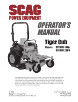 Scag Power Equipment Tiger Cub User manual