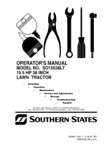 Electrolux Southern States SO15538LT Owner's manual