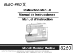 Euro-Pro 8260L Owner's manual