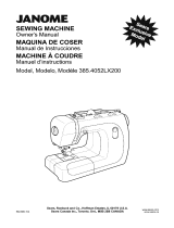 JANOME 385.4052LX200 User manual