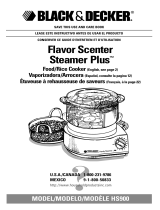 Black and Decker Flavor Scenter Steamer Plus HS900 User manual