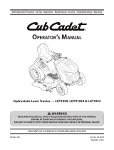Cub Cadet LGT1050 User manual