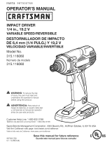 Craftsman 315.116060 User manual