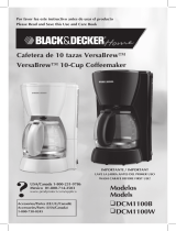 Black & Decker VersaBrew DCM1100B User manual