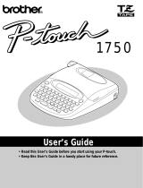 Brother P-touch 1750 User manual