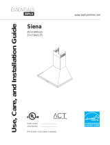 Zephyr Siena ZSI-E36AS-ES Owner's manual