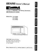 Kenmore 721.67600 User manual