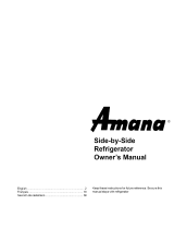 Amana SRD25S5W-P1190305WW Owner's manual